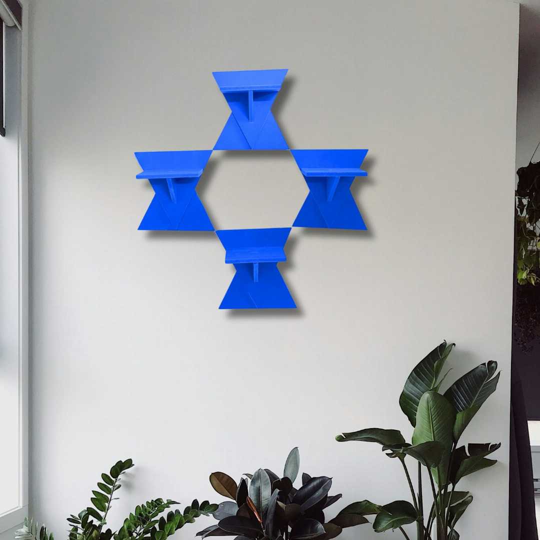 wall shelf, floating shelf, PVC wall shelf, star shape shelf, modern shelf, home decor shelf, decorative shelf, wall-mounted shelf, stylish wall rack, corner shelf, plastic shelf, waterproof shelf, m