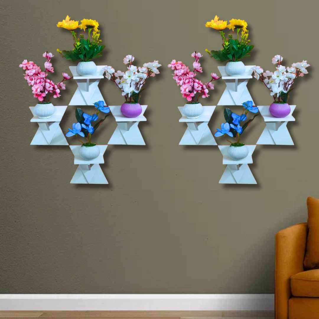 wall shelf, floating shelf, PVC wall shelf, star shape shelf, modern shelf, home decor shelf, decorative shelf, wall-mounted shelf, stylish wall rack, corner shelf, plastic shelf, waterproof shelf, m