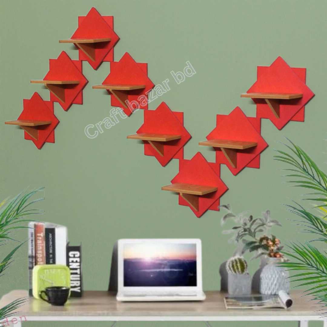 wall shelf, floating shelf, PVC wall shelf, star shape shelf, modern shelf, home decor shelf, decorative shelf, wall-mounted shelf, stylish wall rack, corner shelf, plastic shelf, waterproof shelf, m