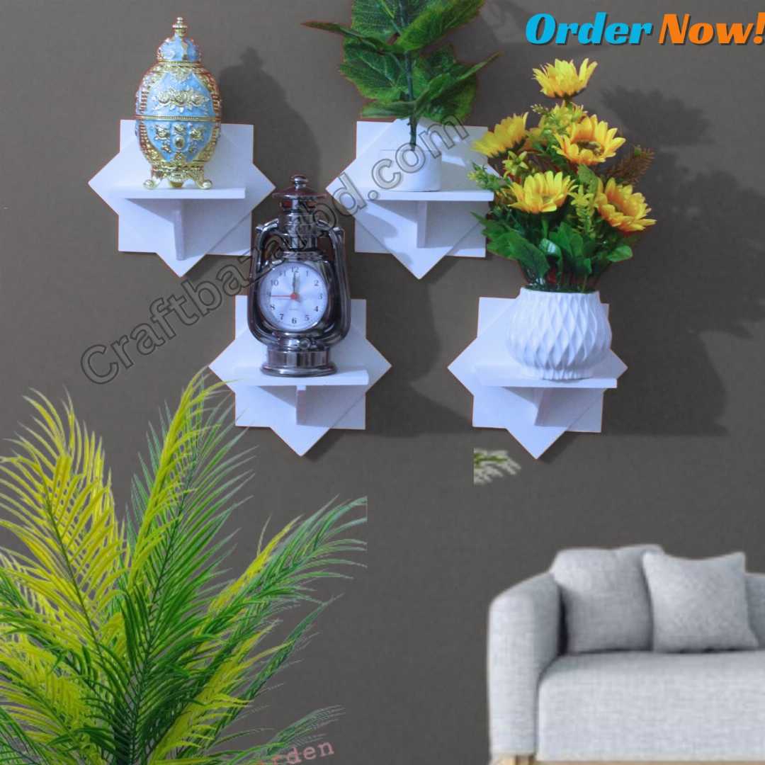 wall shelf, floating shelf, PVC wall shelf, star shape shelf, modern shelf, home decor shelf, decorative shelf, wall-mounted shelf, stylish wall rack, corner shelf, plastic shelf, waterproof shelf, m