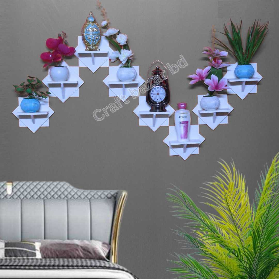 wall shelf, floating shelf, PVC wall shelf, star shape shelf, modern shelf, home decor shelf, decorative shelf, wall-mounted shelf, stylish wall rack, corner shelf, plastic shelf, waterproof shelf, m