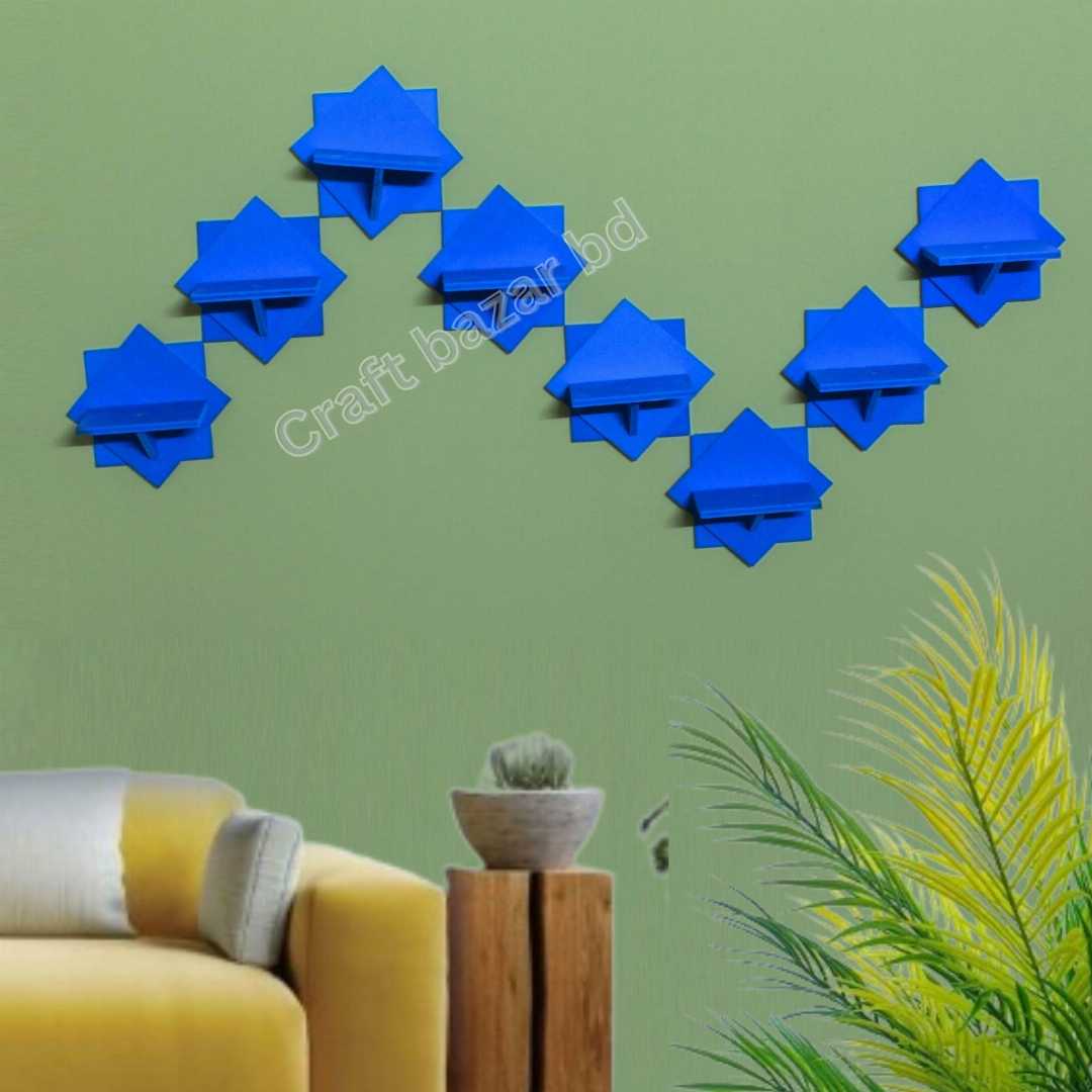 wall shelf, floating shelf, PVC wall shelf, star shape shelf, modern shelf, home decor shelf, decorative shelf, wall-mounted shelf, stylish wall rack, corner shelf, plastic shelf, waterproof shelf, m