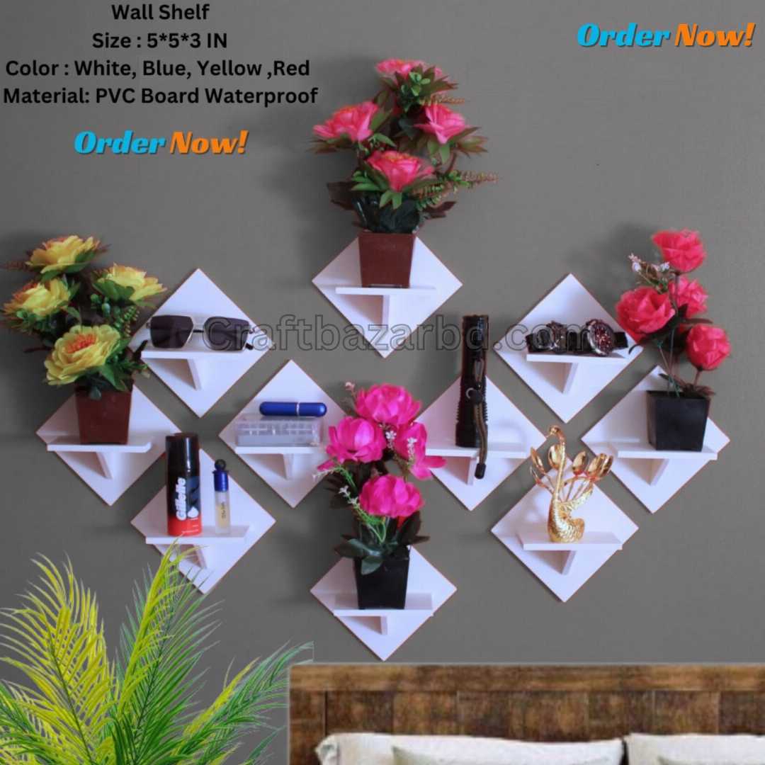 Square Shape  Wall Shelf ,Self Adhesive Wall Shelf , wall shelf, home decor. wall decor, craft item , craft and art, house decor, furniture, Vintage Wall Shelf ,Plaspoint , Furniture , Premium Qualit