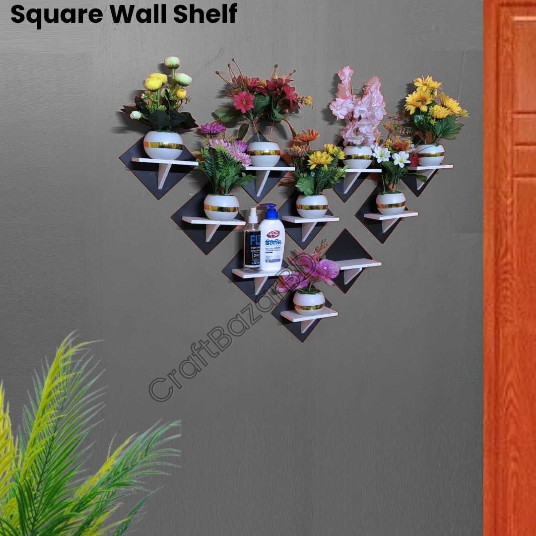Square Shape  Wall Shelf ,Self Adhesive Wall Shelf , wall shelf, home decor. wall decor, craft item , craft and art, house decor, furniture, Vintage Wall Shelf ,Plaspoint , Furniture , Premium Qualit