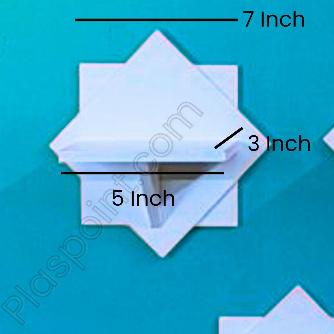 wall shelf, floating shelf, PVC wall shelf, star shape shelf, modern shelf, home decor shelf, decorative shelf, wall-mounted shelf, stylish wall rack, corner shelf, plastic shelf, waterproof shelf, m