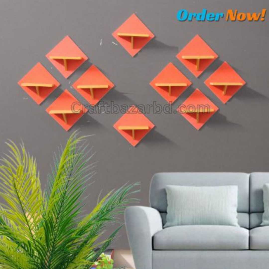 Square Shape  Wall Shelf ,Self Adhesive Wall Shelf , wall shelf, home decor. wall decor, craft item , craft and art, house decor, furniture, Vintage Wall Shelf ,Plaspoint , Furniture , Premium Qualit